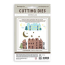 Package of Stamperia Christmas Village cutting dies with illustrations on a white background