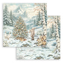 Stamperia Scrapbooking Printed Pad 8" x 8" 10 Sheets - White Christmas