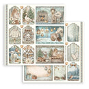 Stamperia Scrapbooking Printed Pad 8" x 8" 10 Sheets - White Christmas