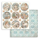 Stamperia Scrapbooking Printed Pad 8" x 8" 10 Sheets - White Christmas