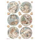 Stamperia Rice Paper Selection A4 Set of 6 - White Christmas