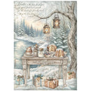 Stamperia Rice Paper Selection A4 Set of 6 - White Christmas