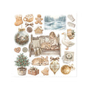 Stamperia Decorative Rub-On Kit - White Christmas