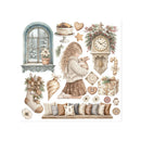 Stamperia Decorative Rub-On Kit - White Christmas