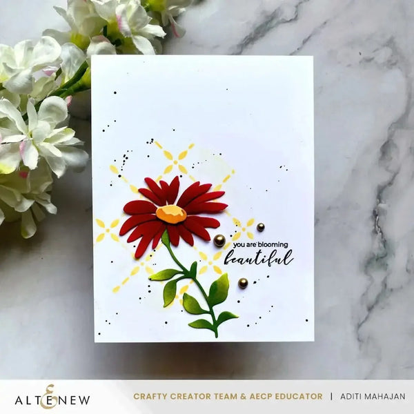 Altenew Lattice Blossoms Stencil Background Stencil