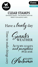 Studio Light Autumn Essentials clear stamp set five pieces