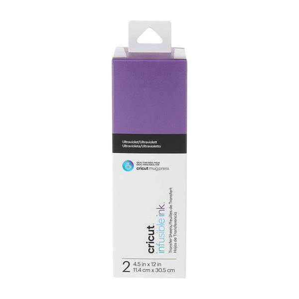 Cricut Mug Press Infusible Ink Transfer Sheets 4.5"x12" - Solid Ultra Violet, 2/Pkg