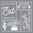 Americana Adhesive Stencil 10inch X10inch - Food Truck Signs