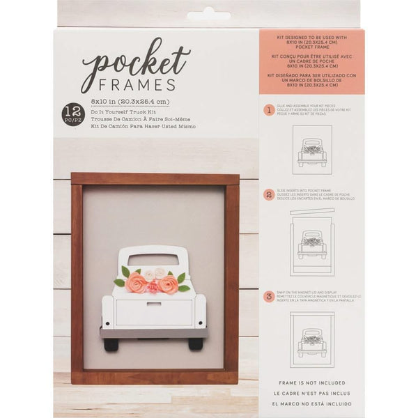 American Crafts - Details 2 Enjoy Collection - Pocket Frames Kit - 8 x 10 - Do-It-Yourself - Truck