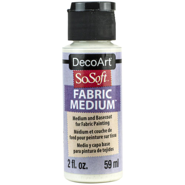 Deco Art - SoSoft Fabric Acrylic Paint Medium - Transparent 2oz Clear