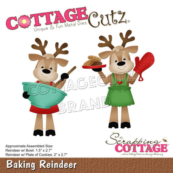 CottageCutz Dies - Baking Reindeer, 1.5 inch To 2.7 inch*