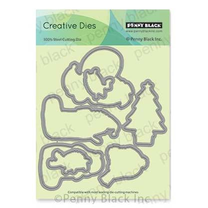 Penny Black Creative Dies - Cozy Critters Cut Out 5.9 inchX5 inch*
