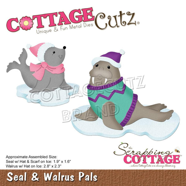 CottageCutz Dies - Seal & Walrus Pals, 1.6in To 2.8in*
