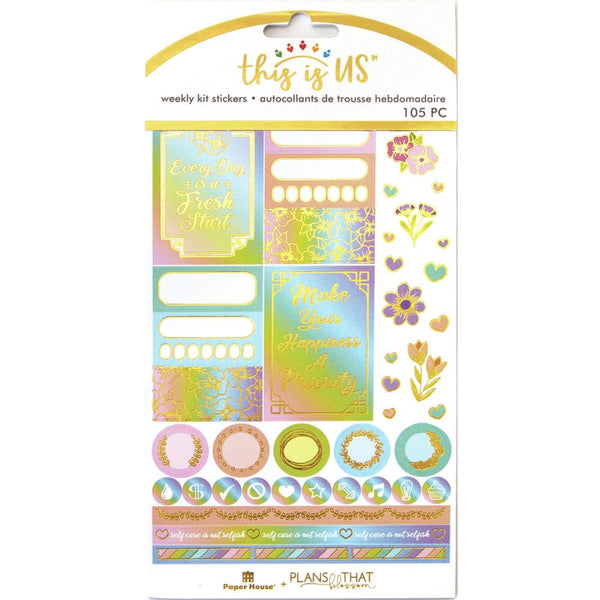 Paper House - This Is Us Weekly Planner Sticker Kit 175 pack  Pastel Self Care*