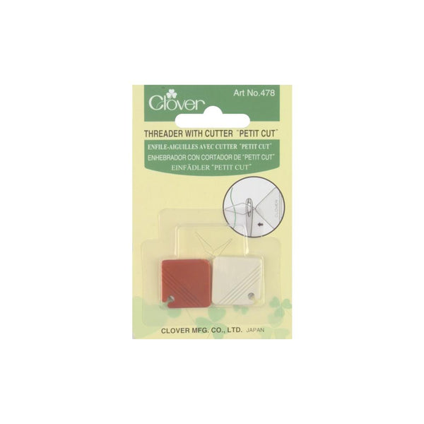 Clover Needle Threader With Cutter "Petit Cut" - 2 pack