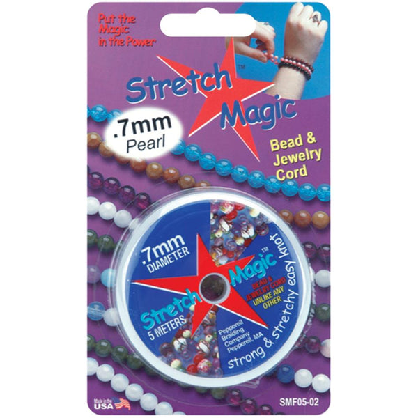 Pepperell - Stretch Magic Bead & Jewellery Cord 0.7mm x 5m - Pearl