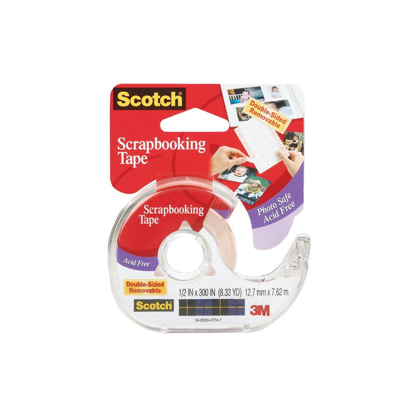 Scotch Scrapbooking Tape Double-Sided Removable 0.5"x 30'