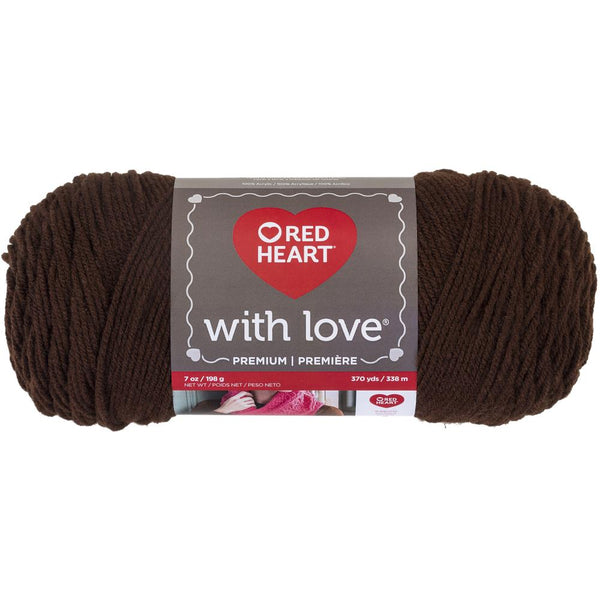Red Heart With Love Yarn - Chocolate 198g