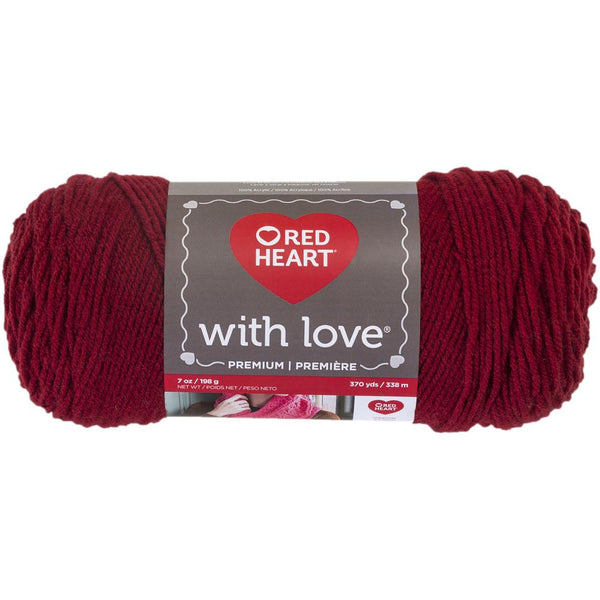 Red Heart With Love Yarn - Berry Red 198g