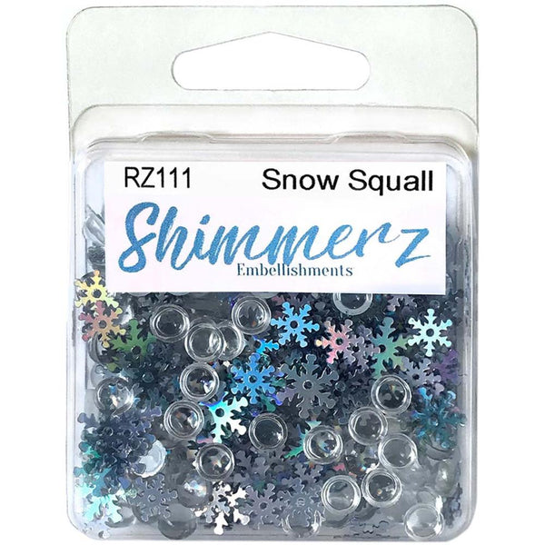 Buttons Galore Shimmerz Embellishments 18g - Snow Squall