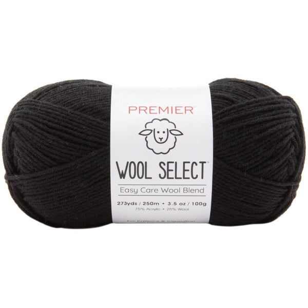 Premier Yarns Wool Select Yarn - Black 100g