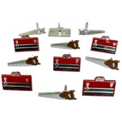 Eyelet Outlet Shape Brads 12 pack - Saw & Tool Box*