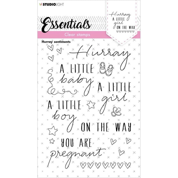 Studio Light Essentials Clear Stamp Nr. 172, Hurray Sentiments