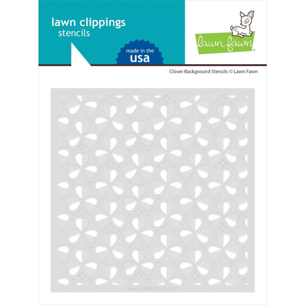 Lawn Clippings Stencils 6"x 6" - Clover Background*