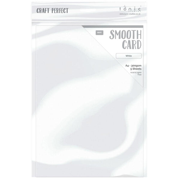 Craft Perfect Smooth Cardstock A4 5/Pkg - White