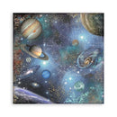 Stamperia Polyester Fabric 12"X12" 4 pack - Cosmos Infinity*