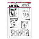 Dina Wakley Media Cling Stamps 6"x 9"- Squared*
