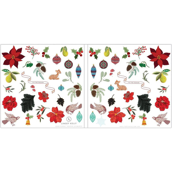 Craft Consortium Double-Sided Paper Pad 12"x 12" 40 Pack, 20 Designs - Tis The Season^