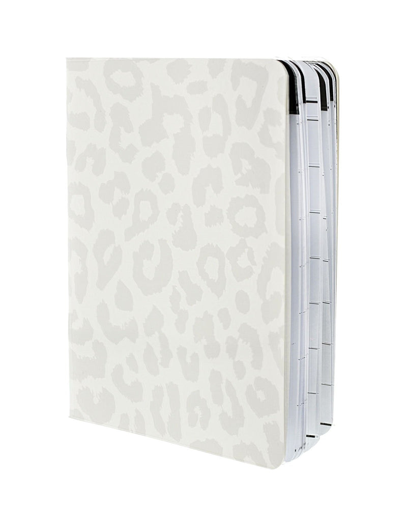 Teresa Collins Personal/Travel Planner 6in x 8in - White Leopard*