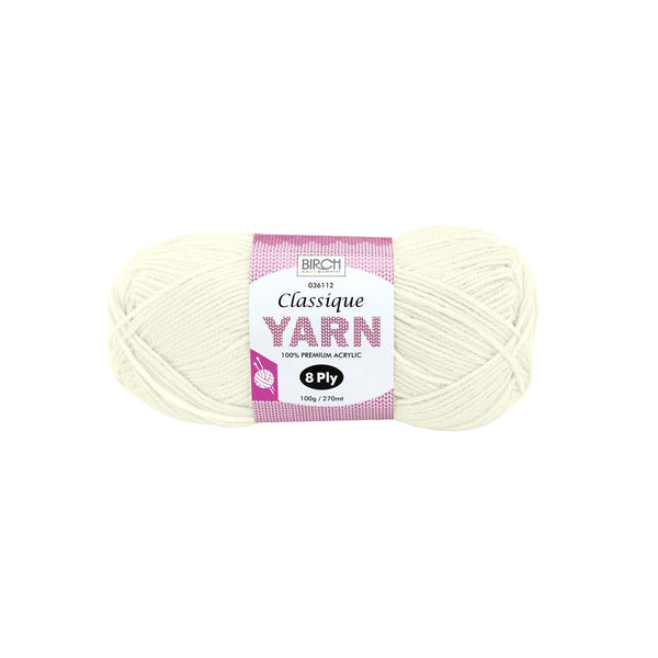 Birch Creative Classique Knitting Yarn - Ivory 100g*