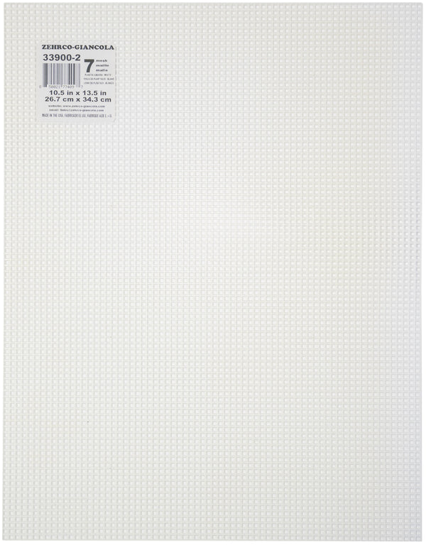 Zehrco-Giancola Plastic Canvas 7 Count 13-1/2" X 10-1/2" - White