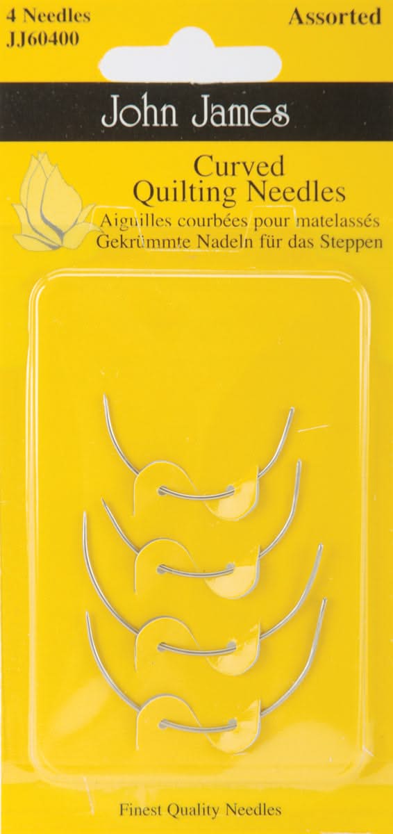 John James Curved Quilting Hand Needles Assorted 4/Pkg