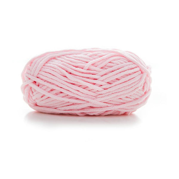 Poppy Crafts Super Soft Chenille Yarn 100g - Baby Pink