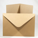 Poppy Crafts A6 Cards and Envelopes - Brown Kraft - Pack of 10