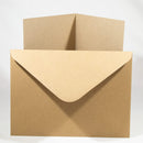 Poppy Crafts A6 Cards and Envelopes - Brown Kraft - Pack of 10