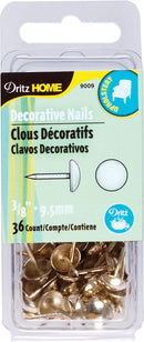 Dritz Home Decorative Nails 3/8" 36 pack - Gilt Smooth Head*