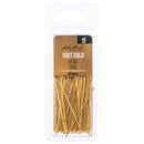 John Bead Head Pins 40x.7mm 21ga 47 pack - 18kt Gold Plated