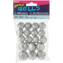 Darice Glitter Jingle Bells 18/Pkg - Silver Assorted*