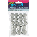 Darice Glitter Jingle Bells 18/Pkg - Silver Assorted*