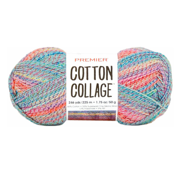 Premier Yarns Cotton Collage Yarn - Party Multi - 1.75oz (50g)