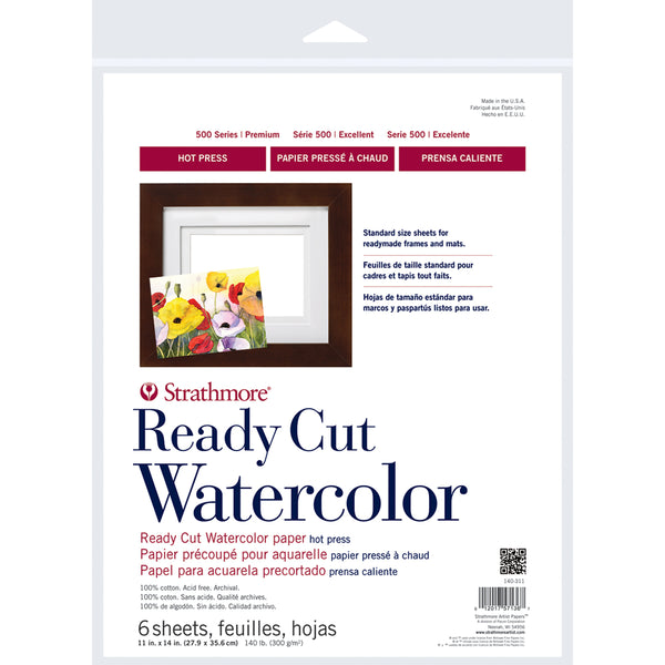 Strathmore Watercolour Paper Pack 11"x 14" - 6 Sheets*