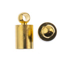 John Bead Cord End Cap 4.5x9mm 12 pack Gold