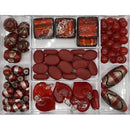 Bead Bazaar Glass Beads In A Case - Red*