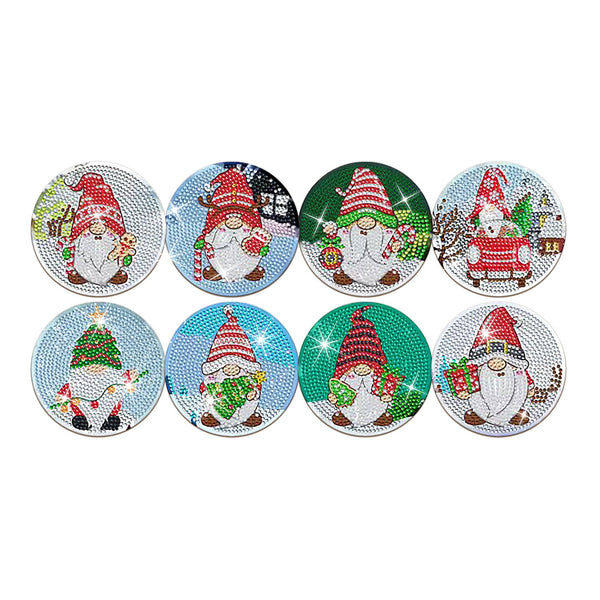 Poppy Crafts Diamond Coaster Kit #1 - Gnome Christmas