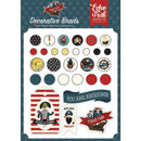 Echo Park Pirate Tales Decorative Brads 25 pack Plus 4 Chipboard Pieces