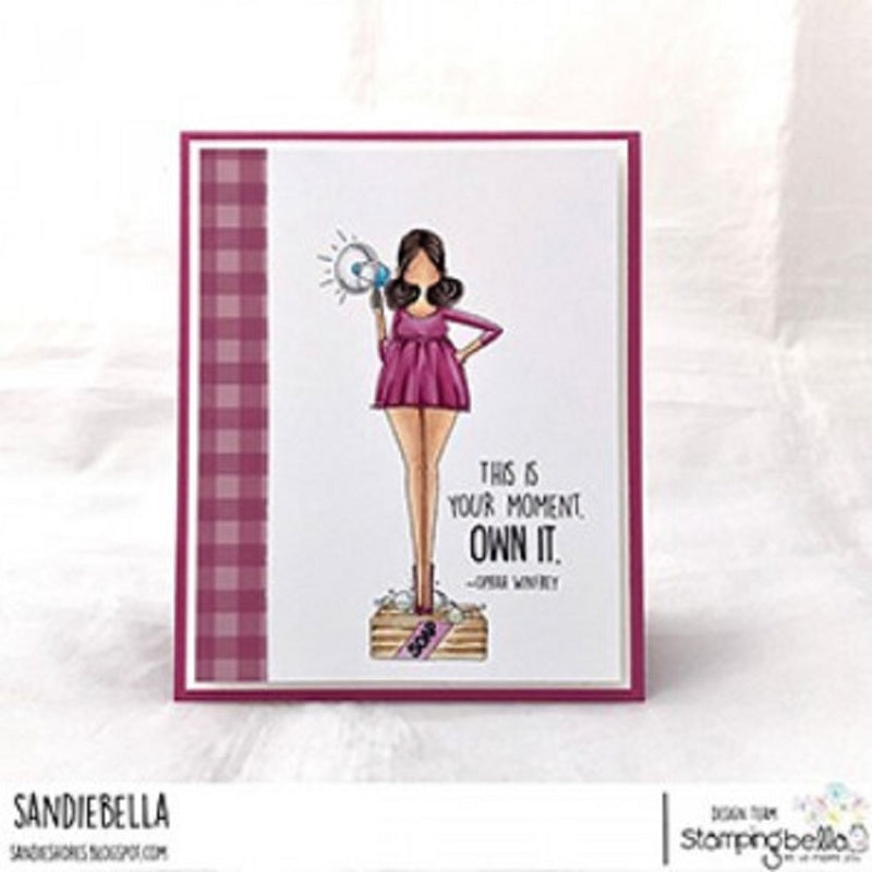Stamping Bella Cling Stamps - Curvy Girl with A Message*